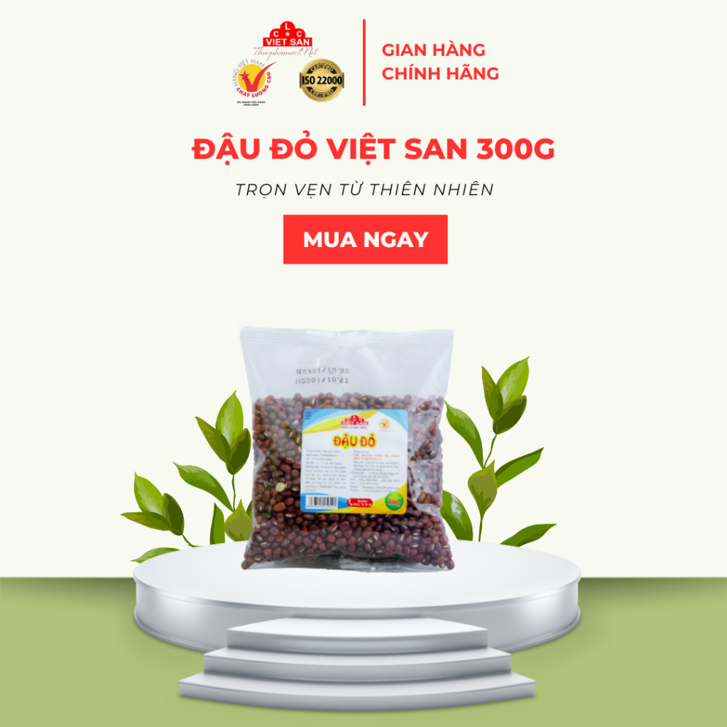 Đậu Đỏ Việt San 150g/300g/500g – Hạt Chắc Mẩy, Dễ Nấu, Thích Hợp Nấu Chè, Làm Bánh Nấu Xôi