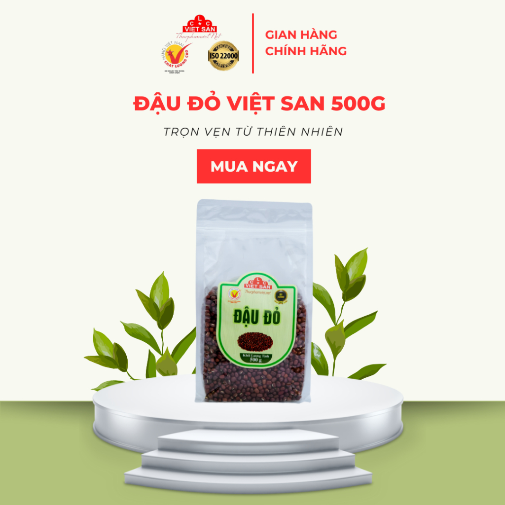 Đậu Đỏ Việt San 150g/300g/500g – Hạt Chắc Mẩy, Dễ Nấu, Thích Hợp Nấu Chè, Làm Bánh Nấu Xôi