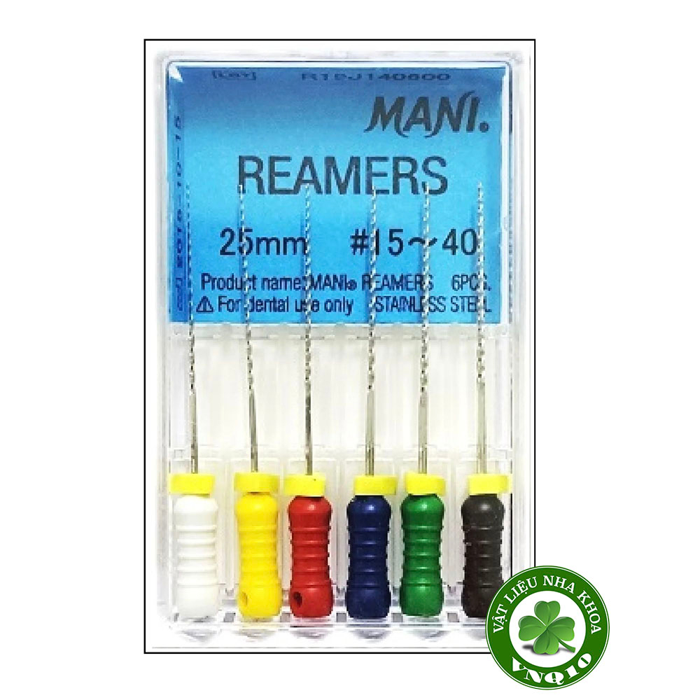 Trâm tay nong rộng ống tủy hình tam giác Reamers Files Mani - Vĩ 6 cây ...