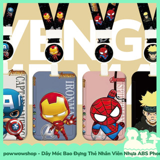 Dây Móc Bao Đựng Thẻ Nhân Viên Dọc Nhựa ABS Phong Cách Nhân Vật Anime Manga Siêu Anh Hùng Superheroes