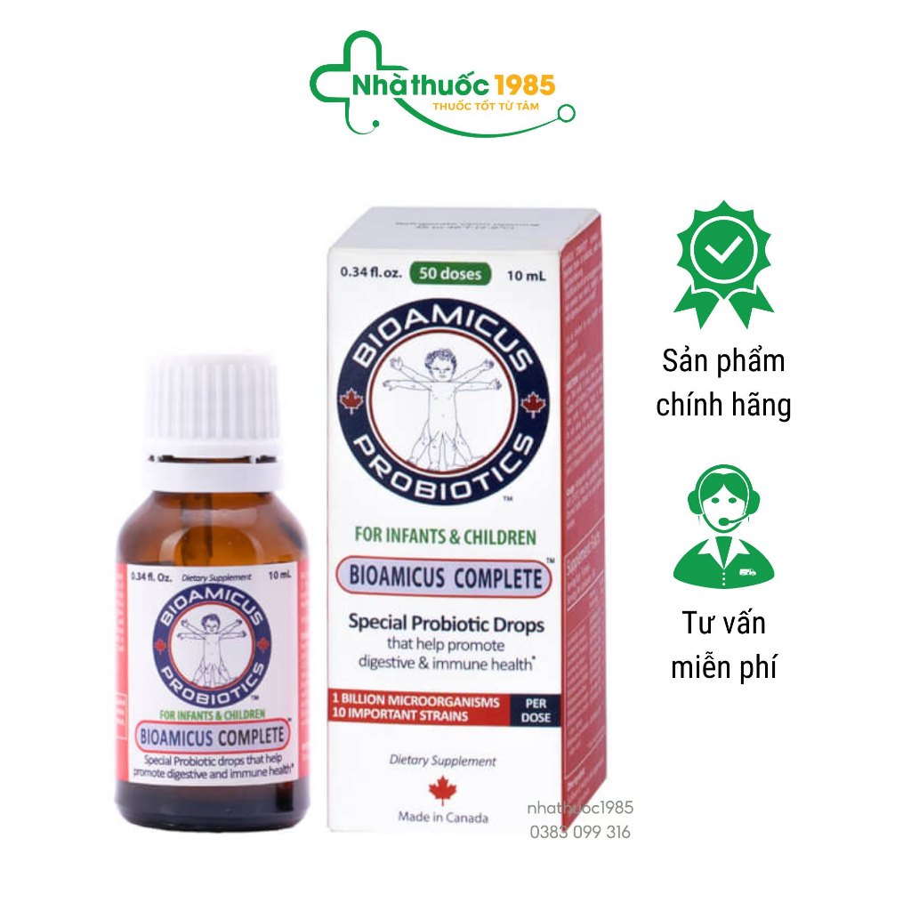 Men vi sinh BioAmicus Complete giúp bổ sung lợi khuẩn, tăng đề kháng lọ ...
