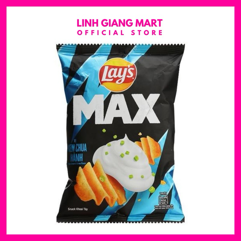 Lay's Max - Snack Khoai Tây Lát - Vị Kem Chua Hành - Gói 42g | Shopee ...
