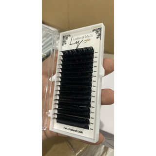 Mi khay LASHES SUPPLY 16 line MÀU ĐEN độ cong U, chất mi silk Hàn, mềm dễ bắt keo, dùng để nối volume, classic