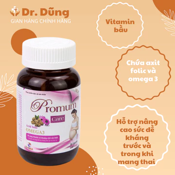 Vitamin bầu tổng hợp Promumcare bổ sung canxi và axit folic cho mẹ bầu, vitamin cho con bú kết hợp bổ bầu và sắt bà bầu
