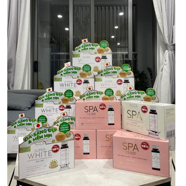 Combo 2 Hộp Nucos Super White - Nước Uống Collagen Dưỡng Da Trắng Sáng (50mlx10 chai)