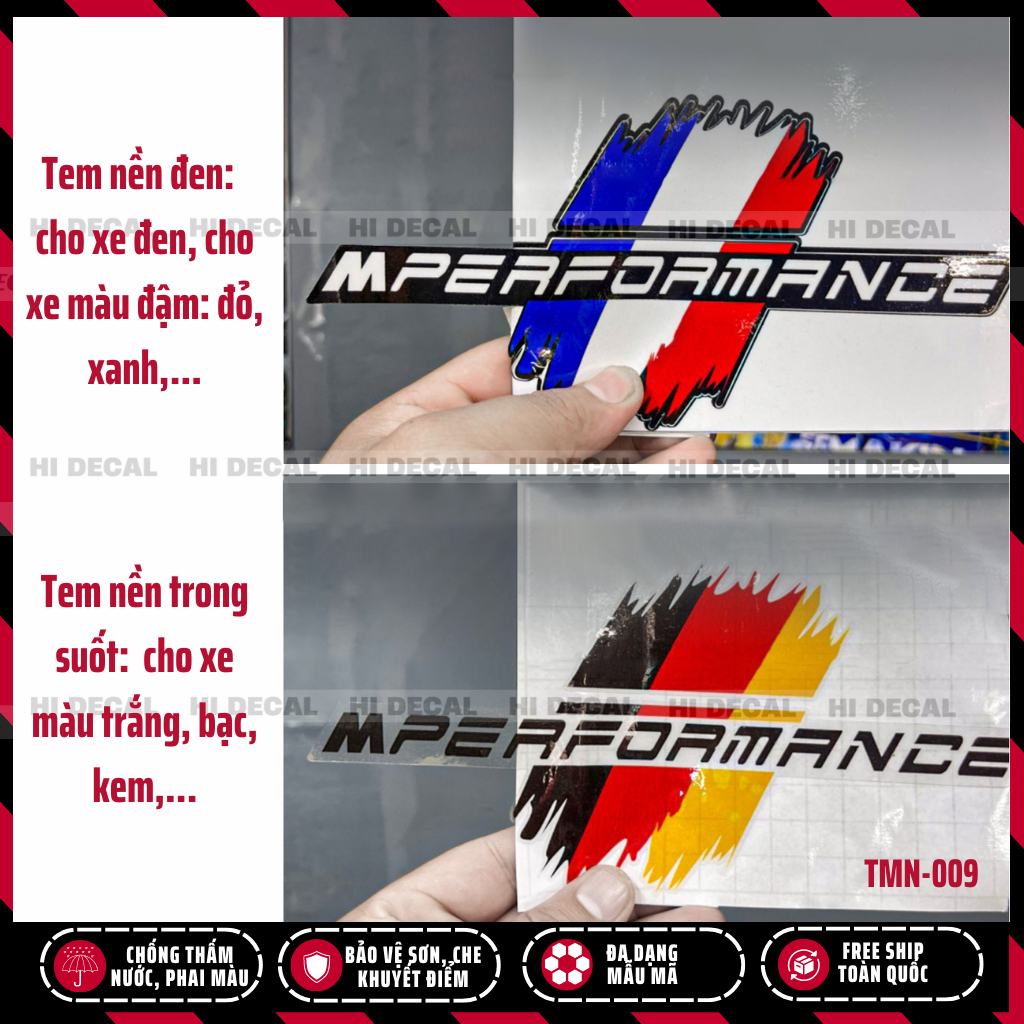 [2 chiếc] Tem performance 02 dán đa vị trí |TMN-033| Decal sticker dán tại nhà chông nước chống phai màu
