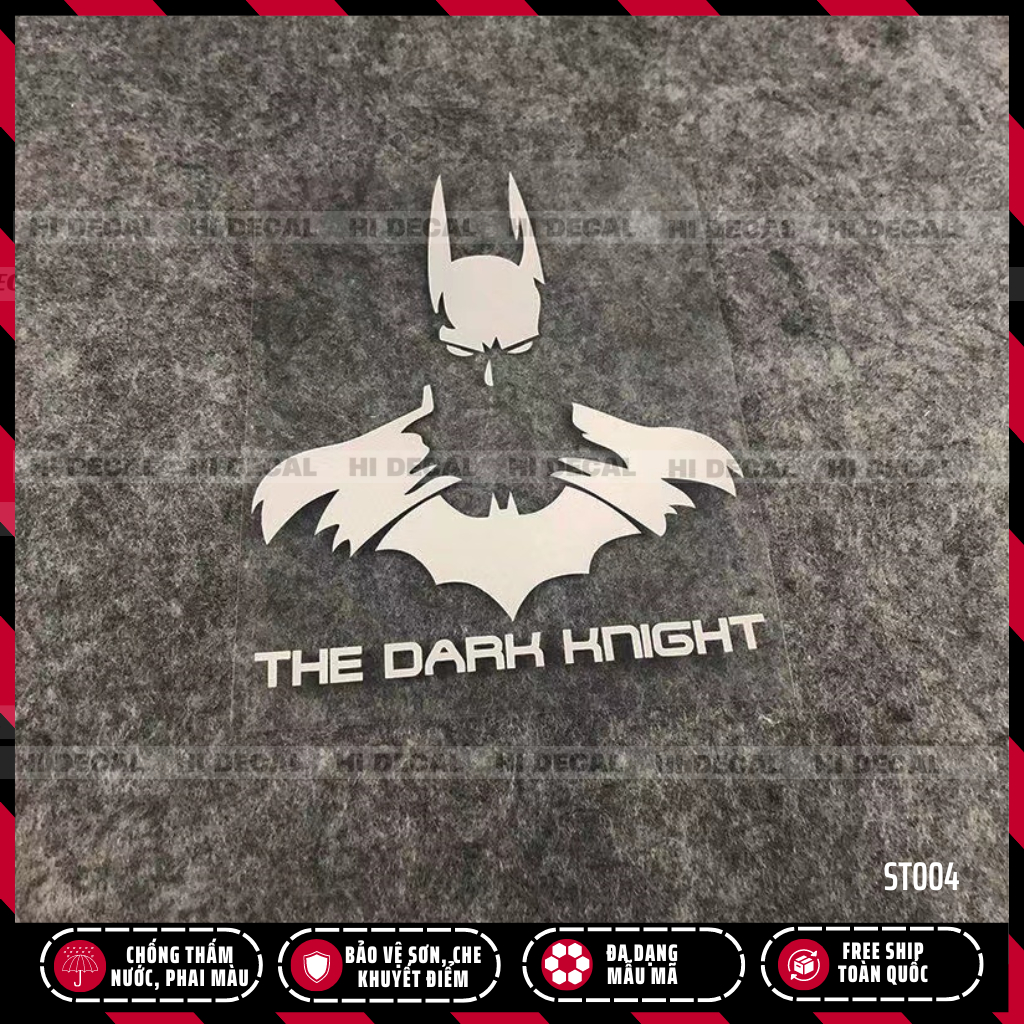 Sticker tem người rơi Batman phản quang dán đa vị trí laptop xe hơi |ST004| Hình dán chống thấm nước chống phai màu