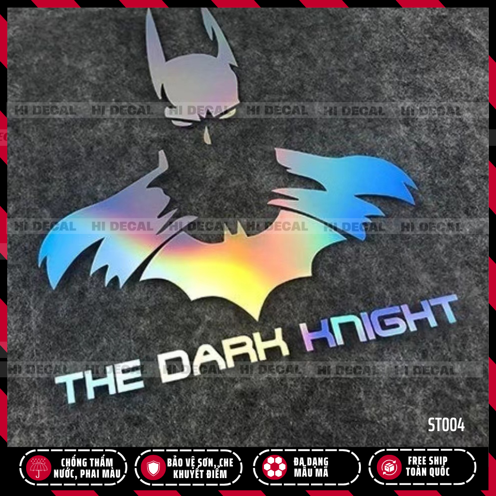 Sticker tem người rơi Batman phản quang dán đa vị trí laptop xe hơi |ST004| Hình dán chống thấm nước chống phai màu