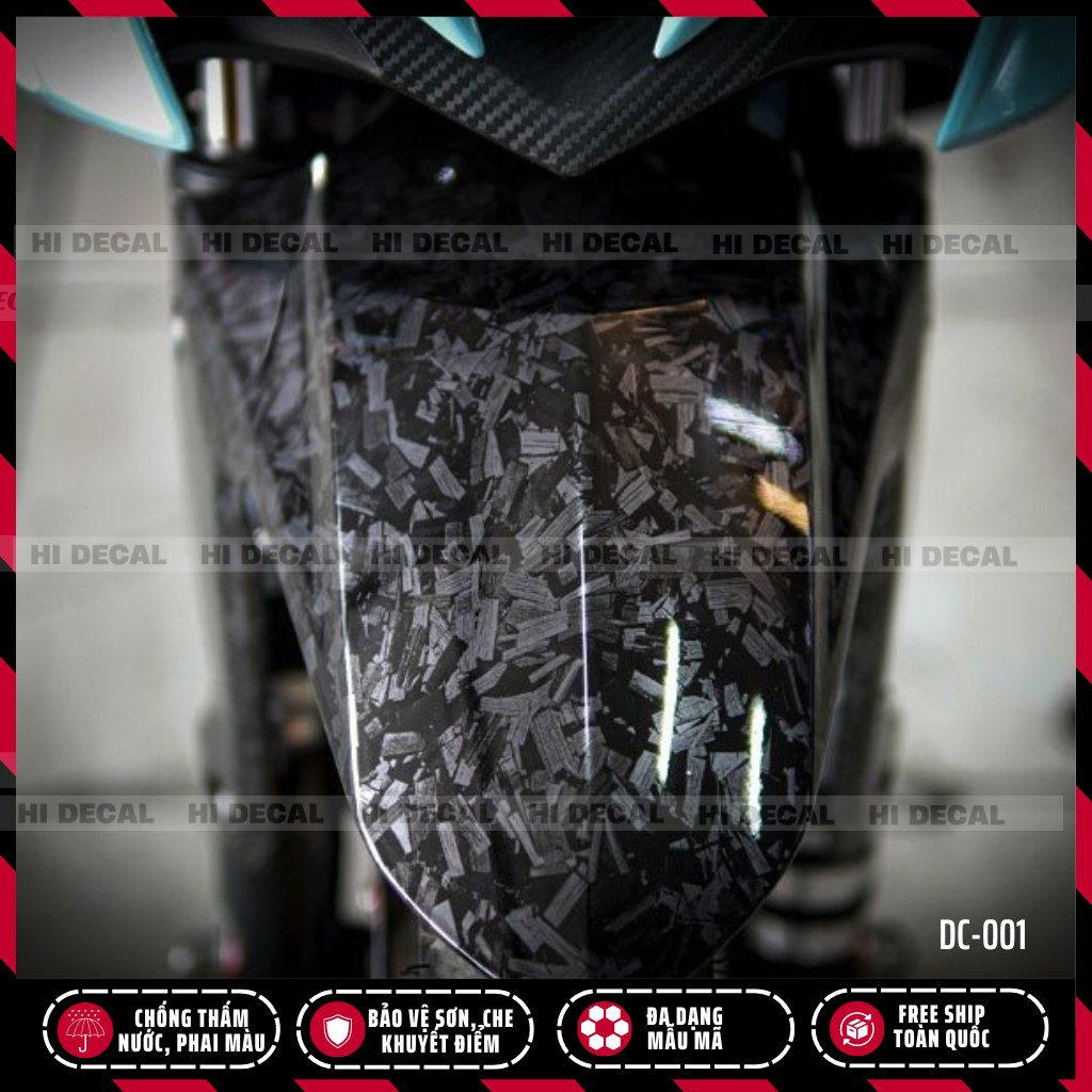 Decal Carbon Forged dán trang trí điểm nhấn xe máy, ô tô, điện thoại | DC001