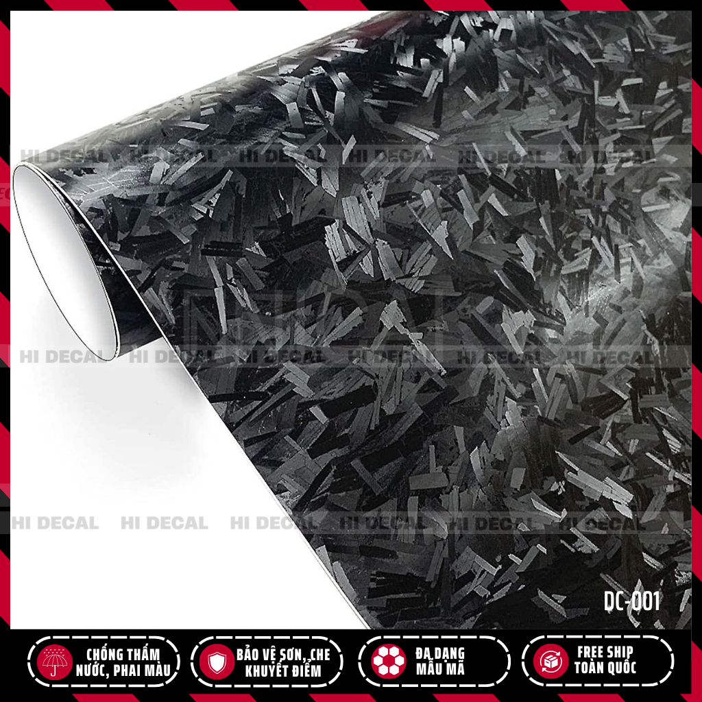 Decal Carbon Forged dán trang trí điểm nhấn xe máy, ô tô, điện thoại | DC001