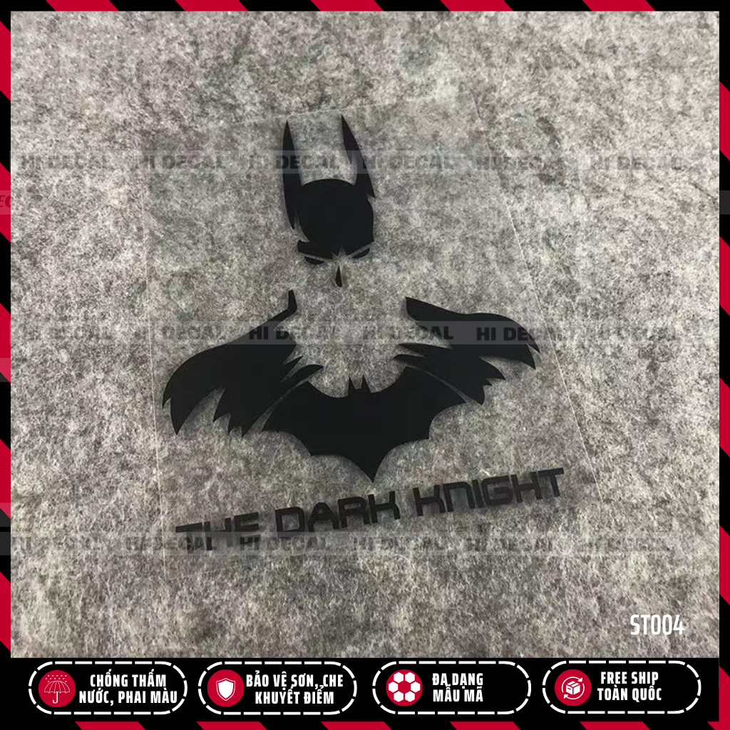 Sticker tem người rơi Batman phản quang dán đa vị trí laptop xe hơi |ST004| Hình dán chống thấm nước chống phai màu