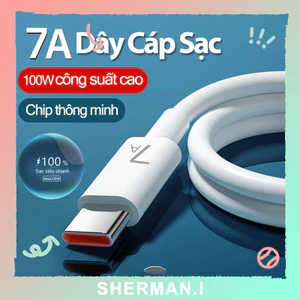 【COD】 Dây Cáp Sạc Nhanh USB 7A 100W Type C Cho Huawei Mate 40 30 Xiaomi Samsung-SN