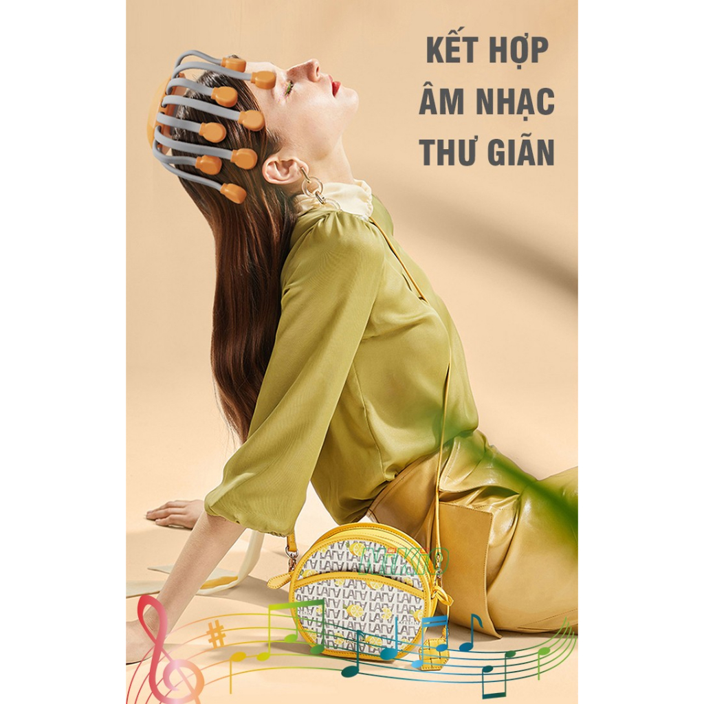 Máy massage đầu bạch tuộc 20 chân Nikio NK-113 - Massage thư giãn giảm đau nhức đầu, giảm stress