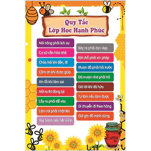 Lớp học hạnh phúc chất liệu bạt bền màu giá rẻ kích thước tùy chọn