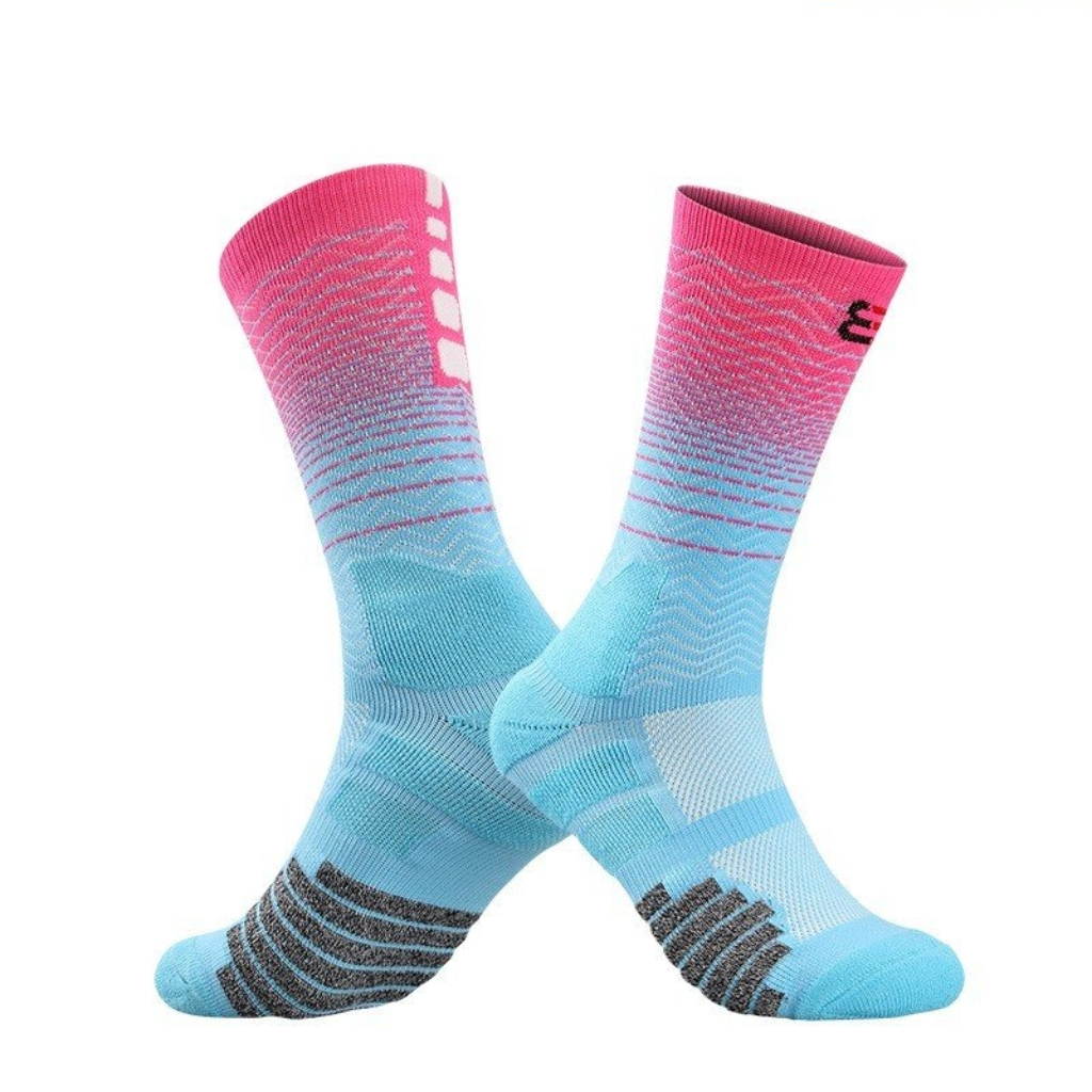 Vớ Tất cao cổ cotton 2 màu dày dặn phù hợp chạy bộ, bóng đá, bóng chuyền, tập gym..