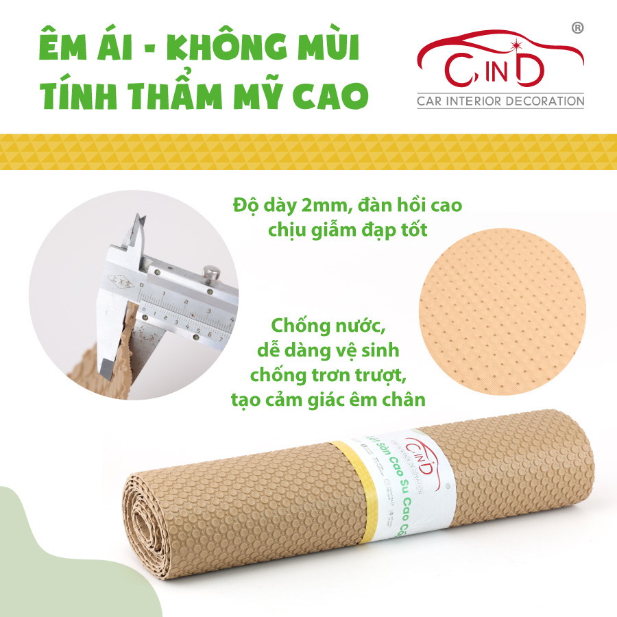 Thảm Lót Sàn Ô Tô Cuộn Dày CIND HB008A-B cho xe 4 chỗ, 5 chỗ và 7 chỗ