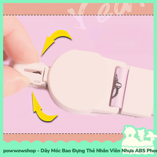 [Sẵn VN - Hỏa Tốc] Dây Móc Bao Đựng Thẻ Nhân Viên Dọc Nhựa ABS Phong Cách Nhân Vật Hoạt Hình Báo Hồng Pink Panther