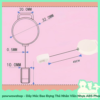 [Sẵn VN - Hỏa Tốc] Dây Móc Bao Đựng Thẻ Nhân Viên Dọc Nhựa ABS Phong Cách Nhân Vật Hoạt Hình Báo Hồng Pink Panther