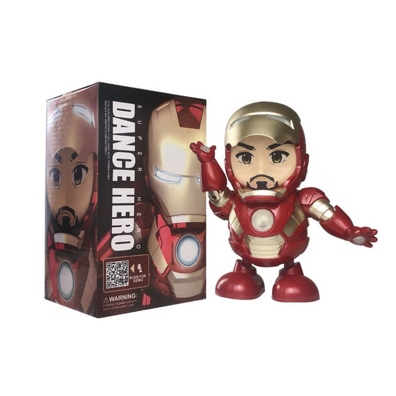 Đồ Chơi Robot Người Sắt Iron Man Robot Nhảy Múa Có Nhạc Và Đèn Cho Bé Vui Nhộn - Đồ Chơi Cho Bé PUKAPI
