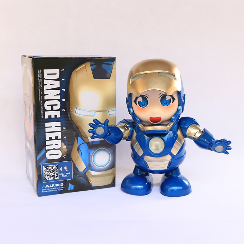 Đồ Chơi Robot Người Sắt Iron Man Robot Nhảy Múa Có Nhạc Và Đèn Cho Bé Vui Nhộn - Đồ Chơi Cho Bé PUKAPI