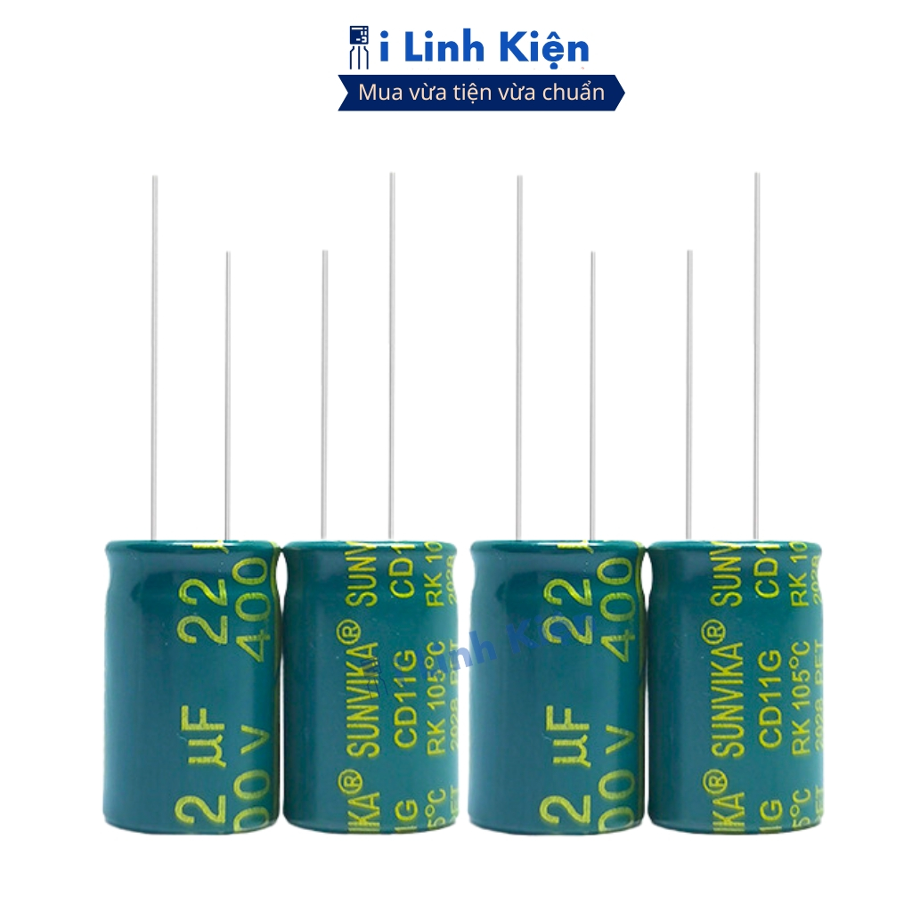 Tụ hóa 400V 22uF (5 tụ) tần số cao đảm bảo chất lượng ilinhkien