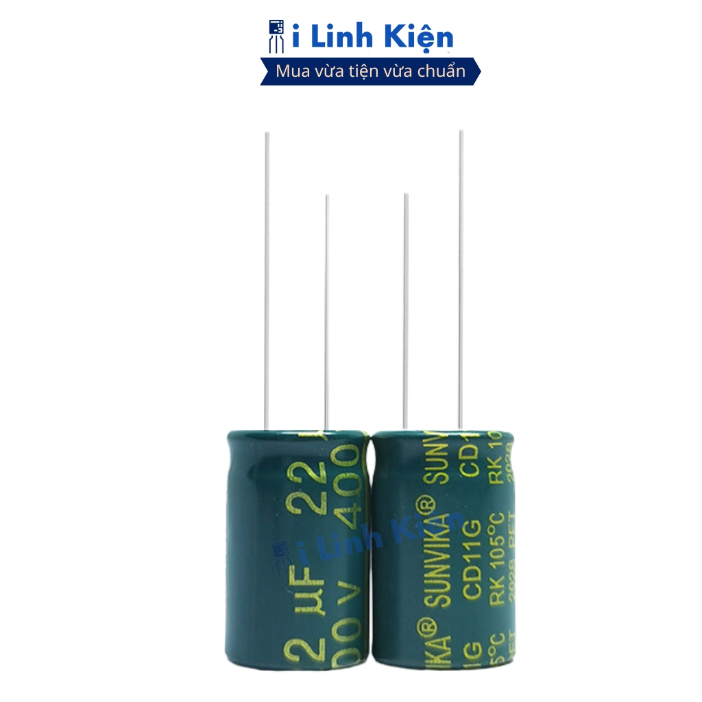 Tụ hóa 400V 22uF (5 tụ) tần số cao đảm bảo chất lượng ilinhkien