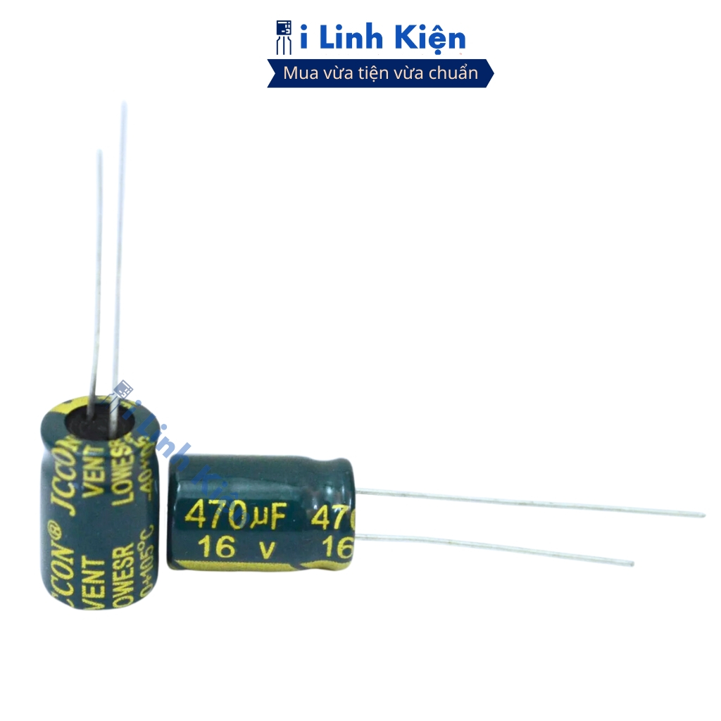 Tụ hóa 470uF 16V (5 tụ) 8x12mm tần số cao chất lượng cao ilinhkien.