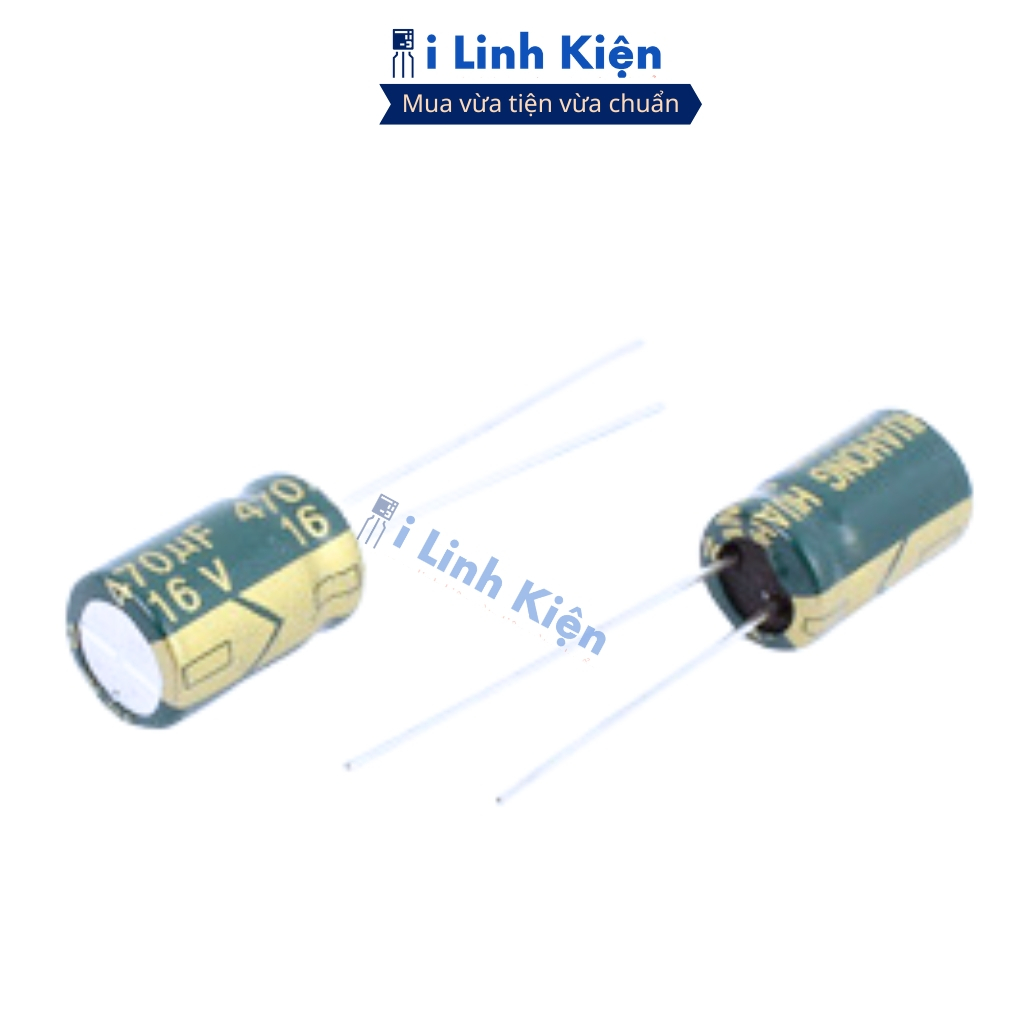 Tụ hóa 470uF 16V (5 tụ) 8x12mm tần số cao chất lượng cao ilinhkien.