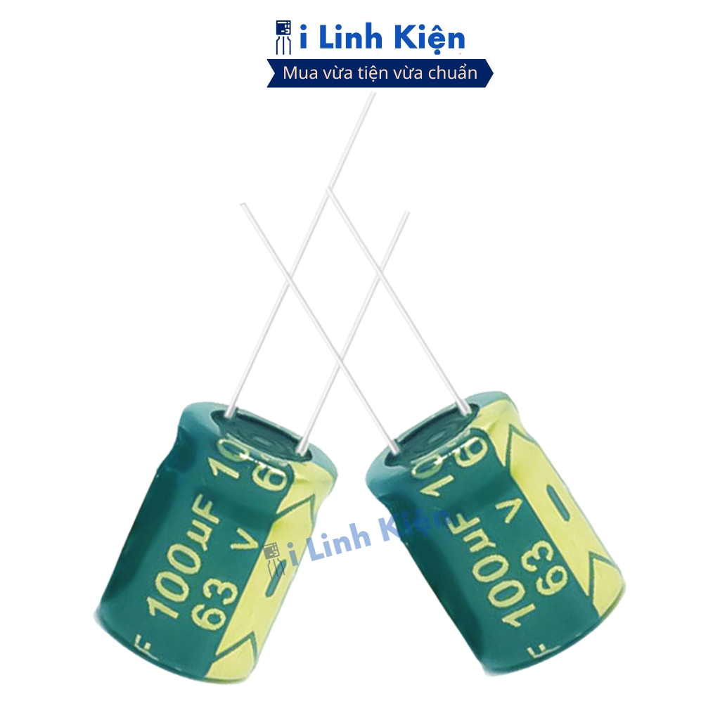 Tụ hóa 63V 100uF (5 tụ) kích thước 8x12mm tần số cao đảm bảo chất lượng ilinhkien.