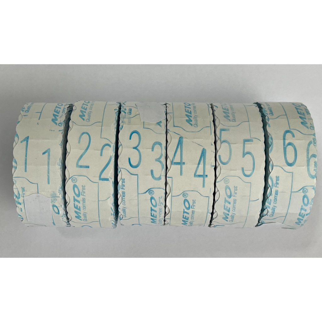 Giấy đánh số Meto ( từ số 1 đến số 6+) ( combo 10 cuộn) (메토 넘버링 스티커 ...
