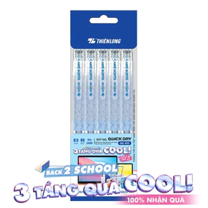 5 Bút gel Quick Dry Thiên Long GEL-033 Đảm bảo việc viết trở thành một trải nghiệm êm ái và mượt mà