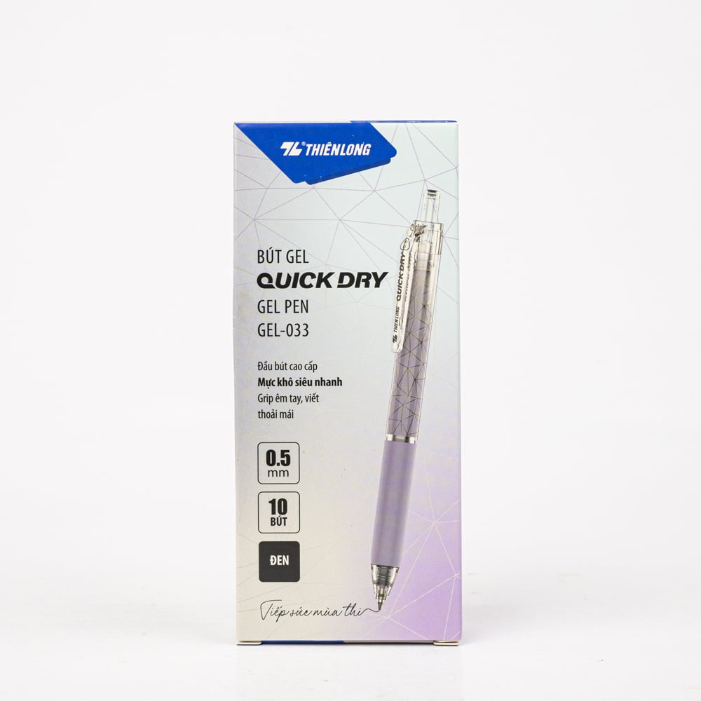 5 Bút gel Quick Dry Thiên Long GEL-033 Đảm bảo việc viết trở thành một trải nghiệm êm ái và mượt mà