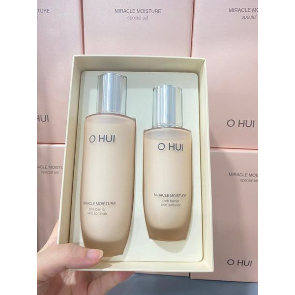Ohui Miracle Moisture Pink Barrier Skin Softener special set mẫu mới