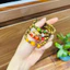 Vòng tròn đơn bằng trầm hương tốc8mm tự nhiên mix Charm Omani đủ màu-Thanh lịch-Tự nhiên và Đep-Trầm hương Hôi An