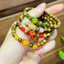 Vòng tròn đơn bằng trầm hương tốc8mm tự nhiên mix Charm Omani đủ màu-Thanh lịch-Tự nhiên và Đep-Trầm hương Hôi An