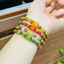 Vòng tròn đơn bằng trầm hương tốc8mm tự nhiên mix Charm Omani đủ màu-Thanh lịch-Tự nhiên và Đep-Trầm hương Hôi An