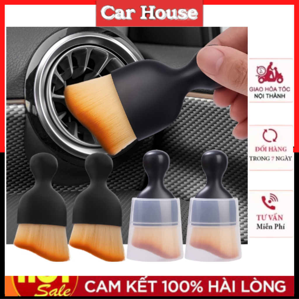 Chổi quét mini đầu cong sợi lông mềm dùng vệ sinh nội thất ô tô/ bảng ...