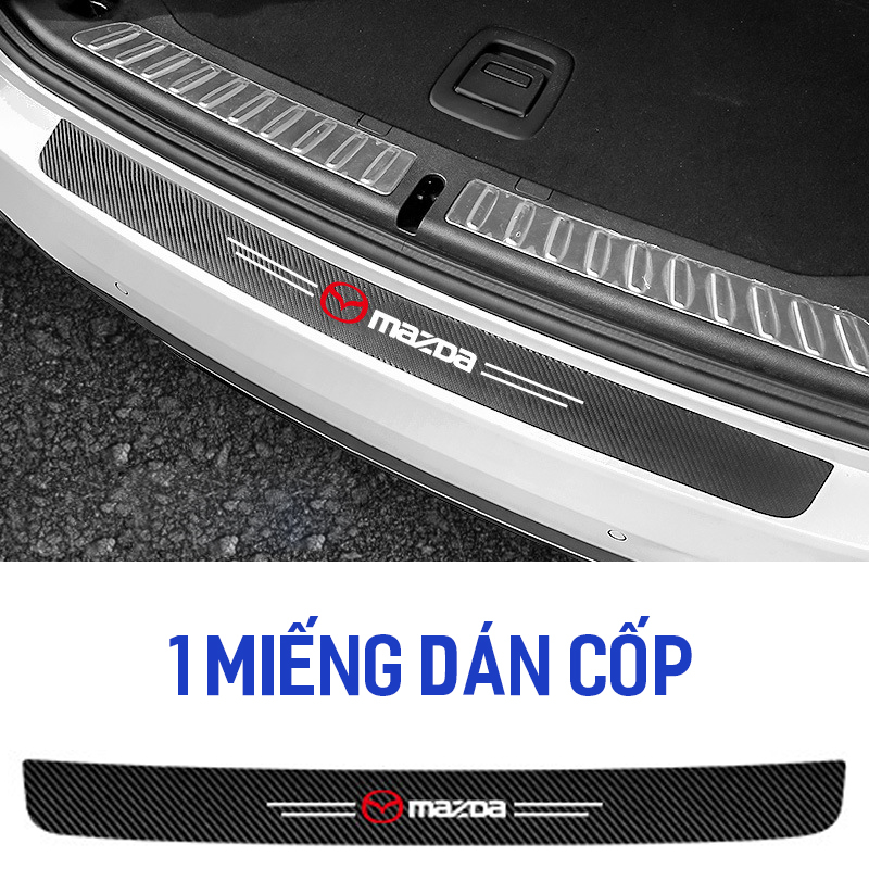 Miếng dán vân carbon nẹp cửa chống trầy xước bậc lên xuống oto xe hơi Mazda 3,Mazda 6,Mazda CX-5,CX-8,CX-30,BT50