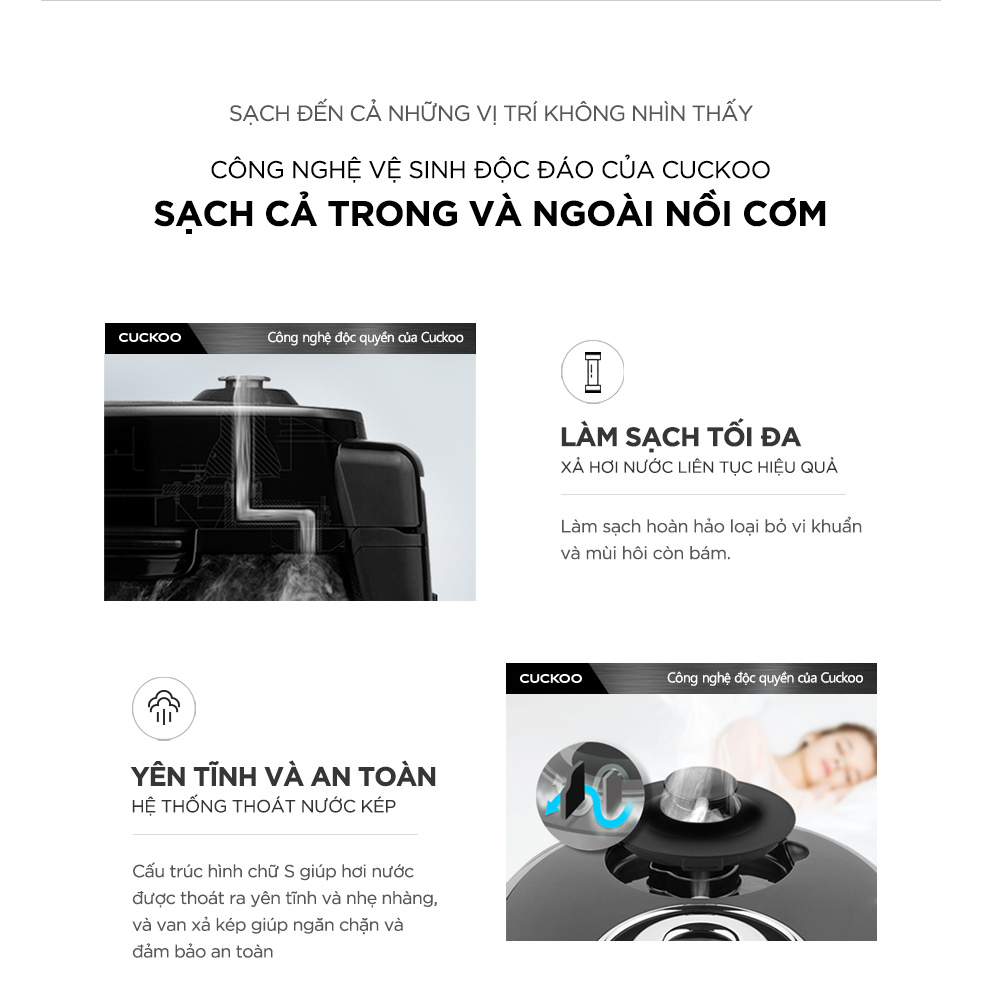 Ảnh Nồi cơm điện tử áp suất cao tần Cuckoo 1.8 lít CRP-HUS1000F màu đỏ- lòng nồi chống dính cao cấp phủ Xwall Black shine 3