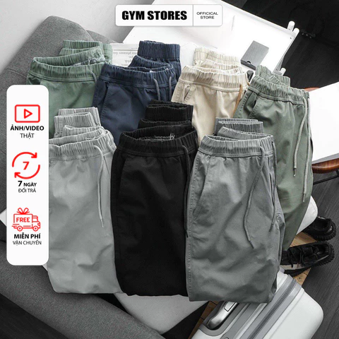 Quần Jogger Kaki Thể Thao Co Giãn Cao Cấp Gym Hàng Xuất Khẩu Vải Xịn Size 28-42 Jg02 Tập Gym