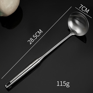 Bộ Muôi, Muôi Đục Lỗ Inox 304 - Cán Tròn Dài 28.5cm Miệng 7cm Dùng Cho Canh & Lẩu