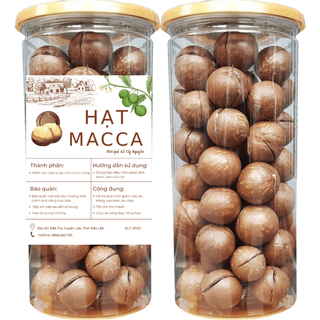 Hạt macca nứt vỏ size đại Tây Nguyên hộp 500g | Shopee Việt Nam