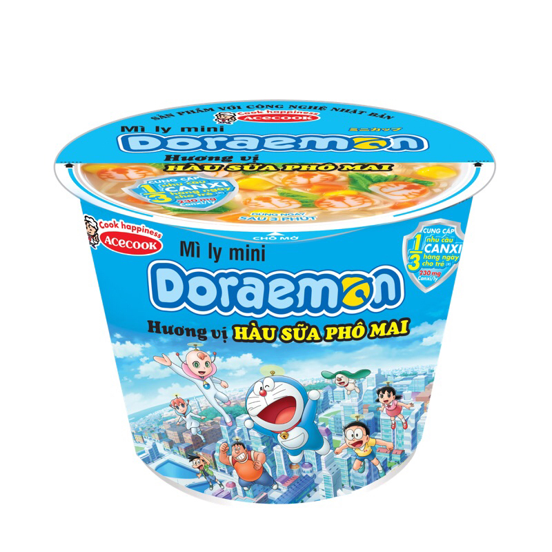 MÌ LY MINI ĂN LIỀN DORAEMON( vị hàu sữa phô mai) 48g | Shopee Việt Nam
