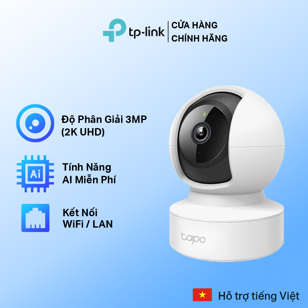 Camera Wifi TP-Link Tapo C212 Độ Phân Giải 2K UHD Quay/Quét 360 Độ