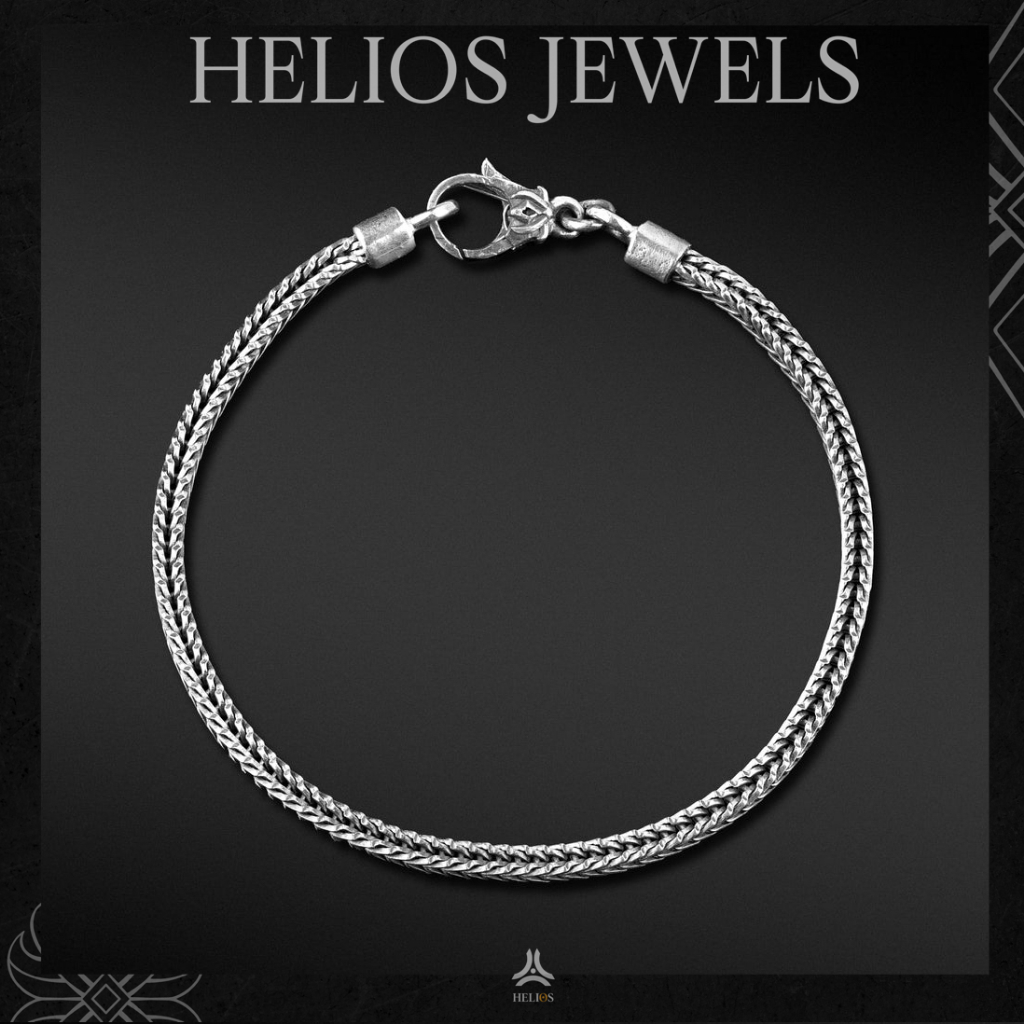 Ảnh Vòng tay bạc nam, nữ HeliSilver Eden x Lotus Helios Original S925 1
