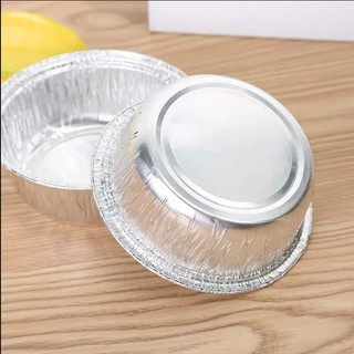 Set 100 chiếc chén giấy bạc size 11cm tròn nướng bánh, nướng trứng không nắp 225ml