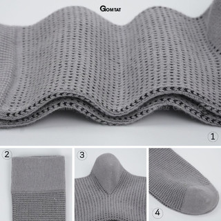 Vớ nam cổ cao công sở GOMTAT mẫu 01, chất liệu cotton cao cấp, êm chân thoáng khí  -GOM-TATGIAYTAY01-1DOI