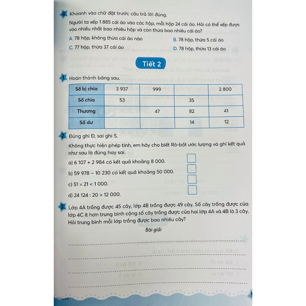 Ảnh Sách - Luyện tập Toán lớp 4 tập 1+2 (HB) 3