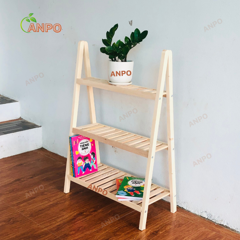 Kệ Gỗ Để Đồ Đa Năng ANPO - Kệ Cây 3 Tầng Gỗ Thông - Giá Kệ Để Giày Dép ...