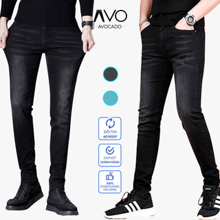 Quần Jean Skinny Nam Wash thời trang Siêu Co Giãn Màu Xám đen Avocado, Quần Bò Jeans Cao Cấp Nam Bigsize B30